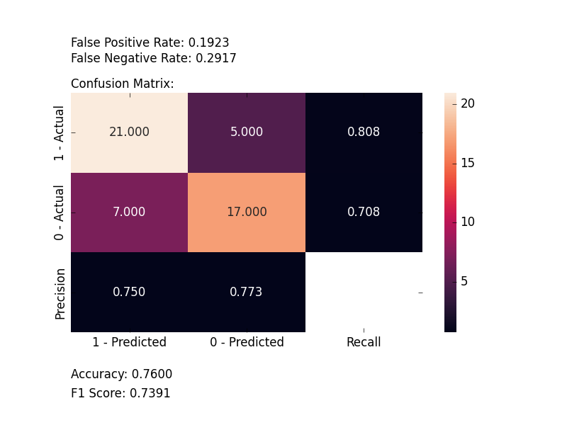 binary classification confusion matrix